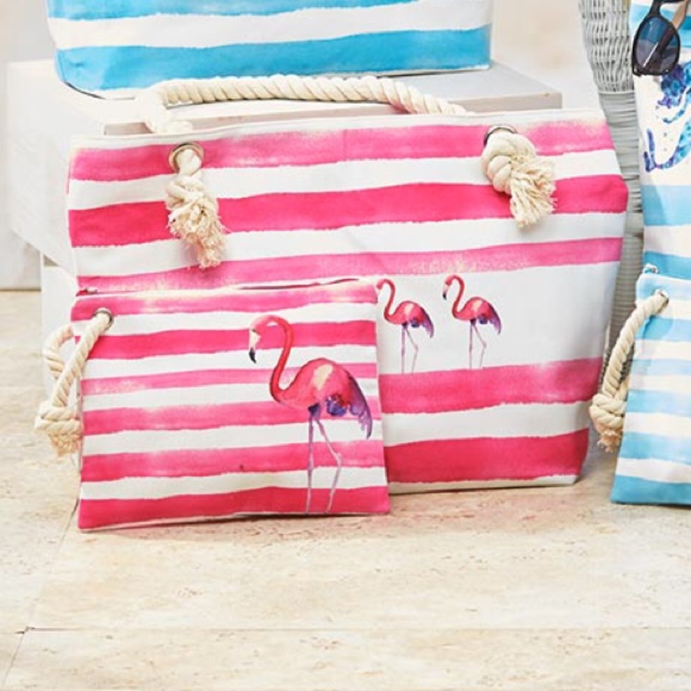 🦩 Matching Flamingo Tote Set and Towel 🦩